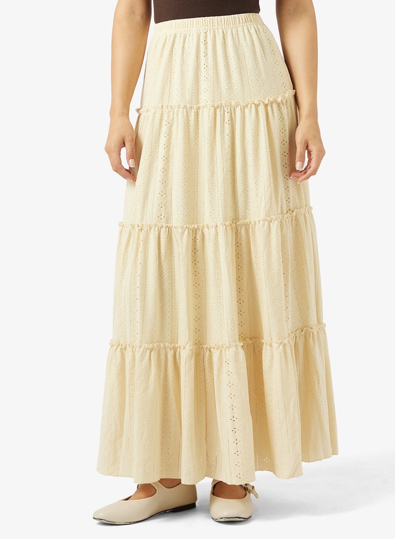 Ginger Openwork Tiered A Line Skirt - Image 1